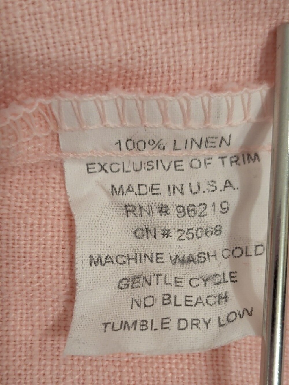Willow Pastel Pink Button-Front Linen Shirt Jacket USA Made Candy Bubble Gum Clr - Picture 8 of 11